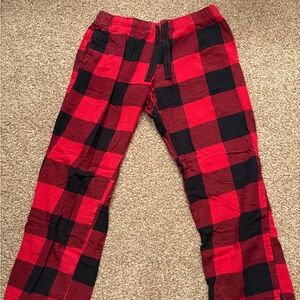 Old Navy Red and Black Plaid Pants